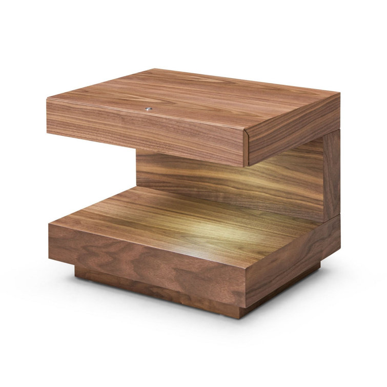 Benjara Solid Wood Top C Table End Table with Storage Wayfair Canada